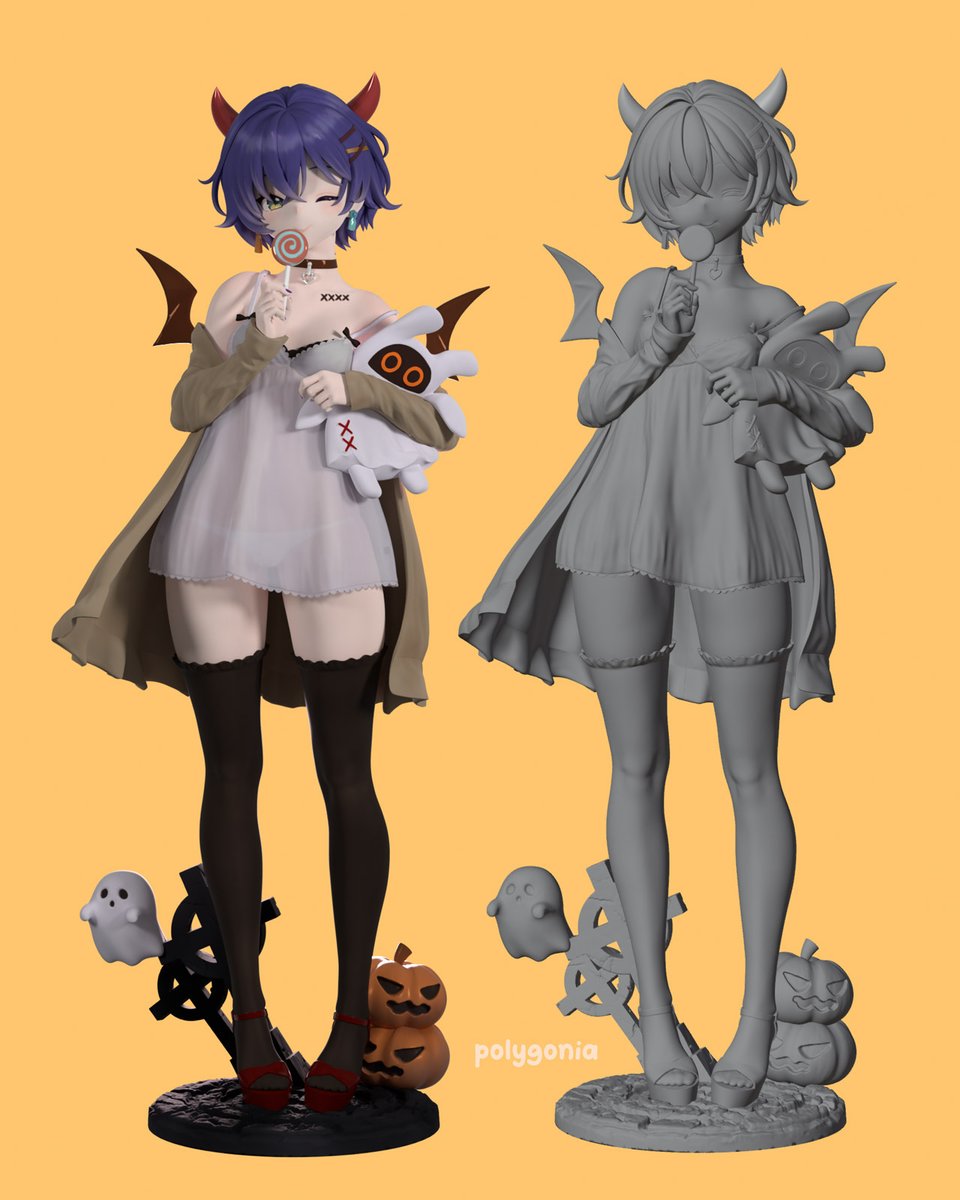 polygo's tweet image. ZZZのリン、もう少しライトの調整をしてみました
原画:Nyam (@adelie_cat)
原型:ポリゴ(@polygo)
#zenless_zone_zero #ZBrush #tonamo8