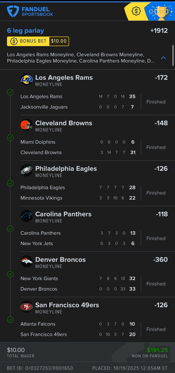 I finally did it. I hit a near +20,000 parlay. All the loses. It’s okay. I’m. Is complete. And a little +2000 on a free bet was a nice touch. <a href="/FDSportsbook/">FanDuel Sportsbook</a>