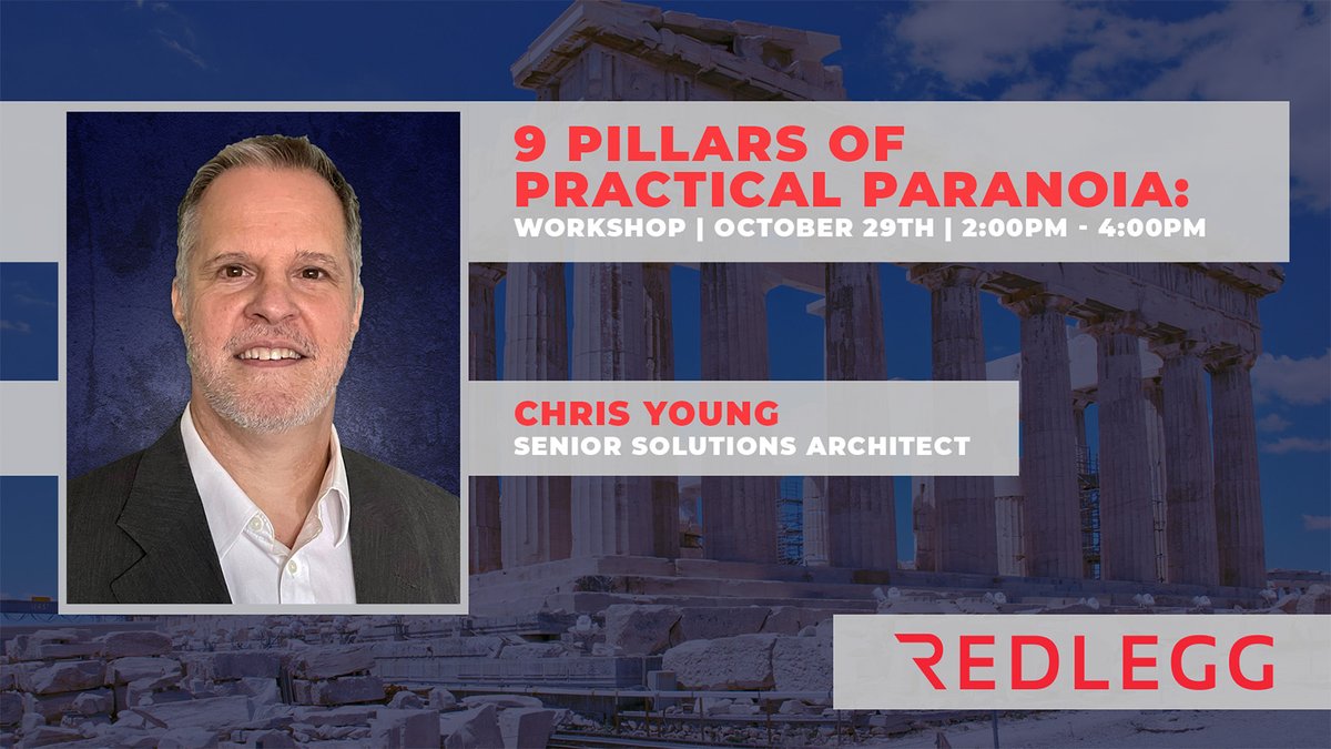 🔒 Join us on October 29 (2–4 PM) at the Civic Opera House in Chicago for "The Nine Pillars of Practical Paranoia," a workshop on building stronger defenses through modern security practices.

👉 Register here: hubs.li/Q03MXl-S0

#CyberSecurity #RedLegg #ChicagoEvents