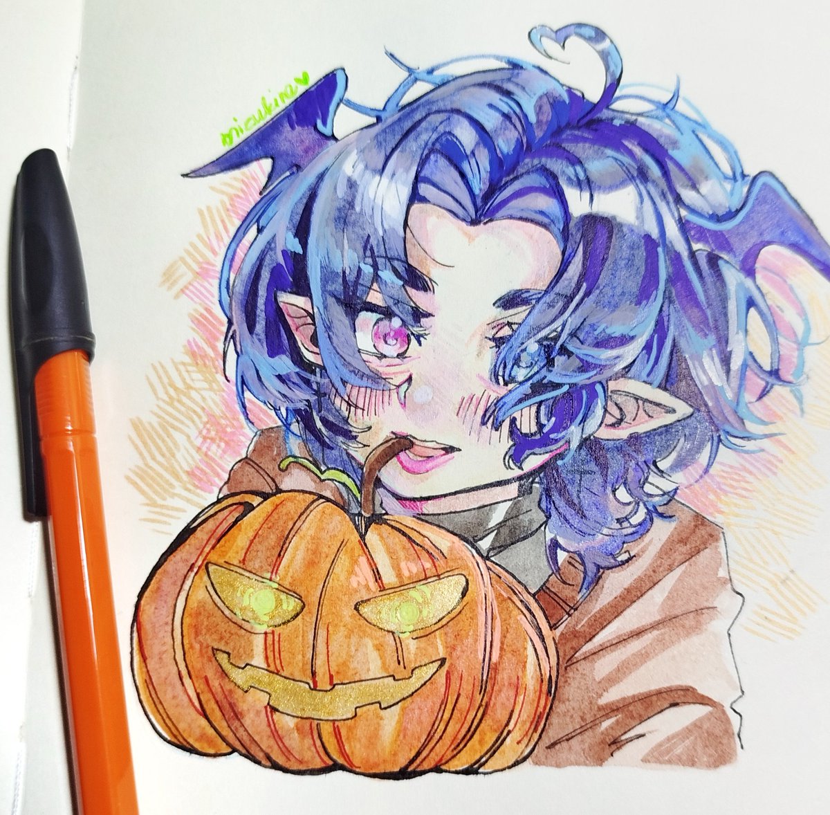 khd_mizu's tweet photo. #traditionalart #requestopen #art
#artwork #OC 
❤️Opening Halloween tradition requests
❤️Requirements:
❤️Be subscribed to my channel
❤️Add a character in the comments
❤️Repost (optional)
❤️I'll post the results next week❤️ https://t.co/x8425jrYUH