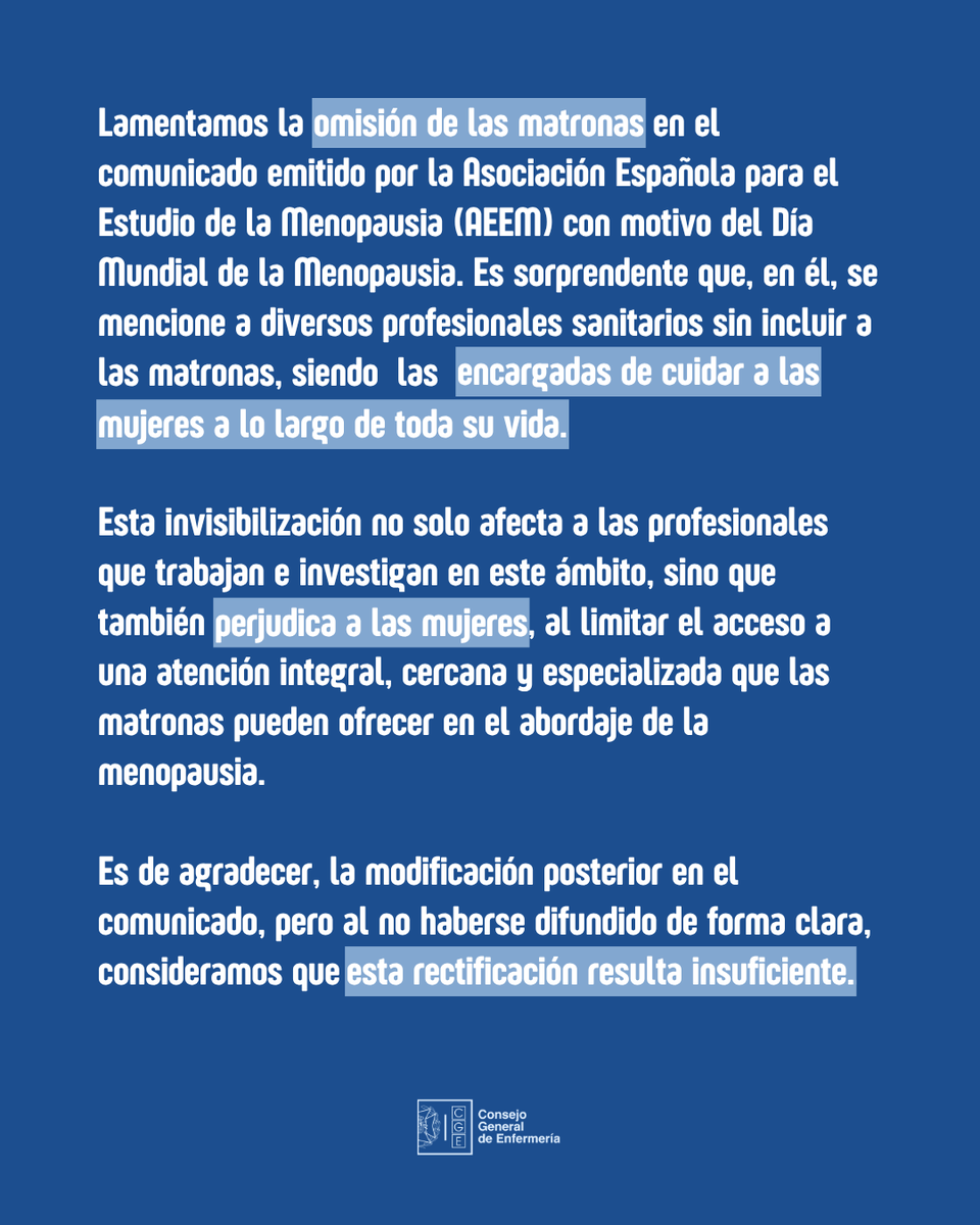Consejo General de Enfermería tweet media
