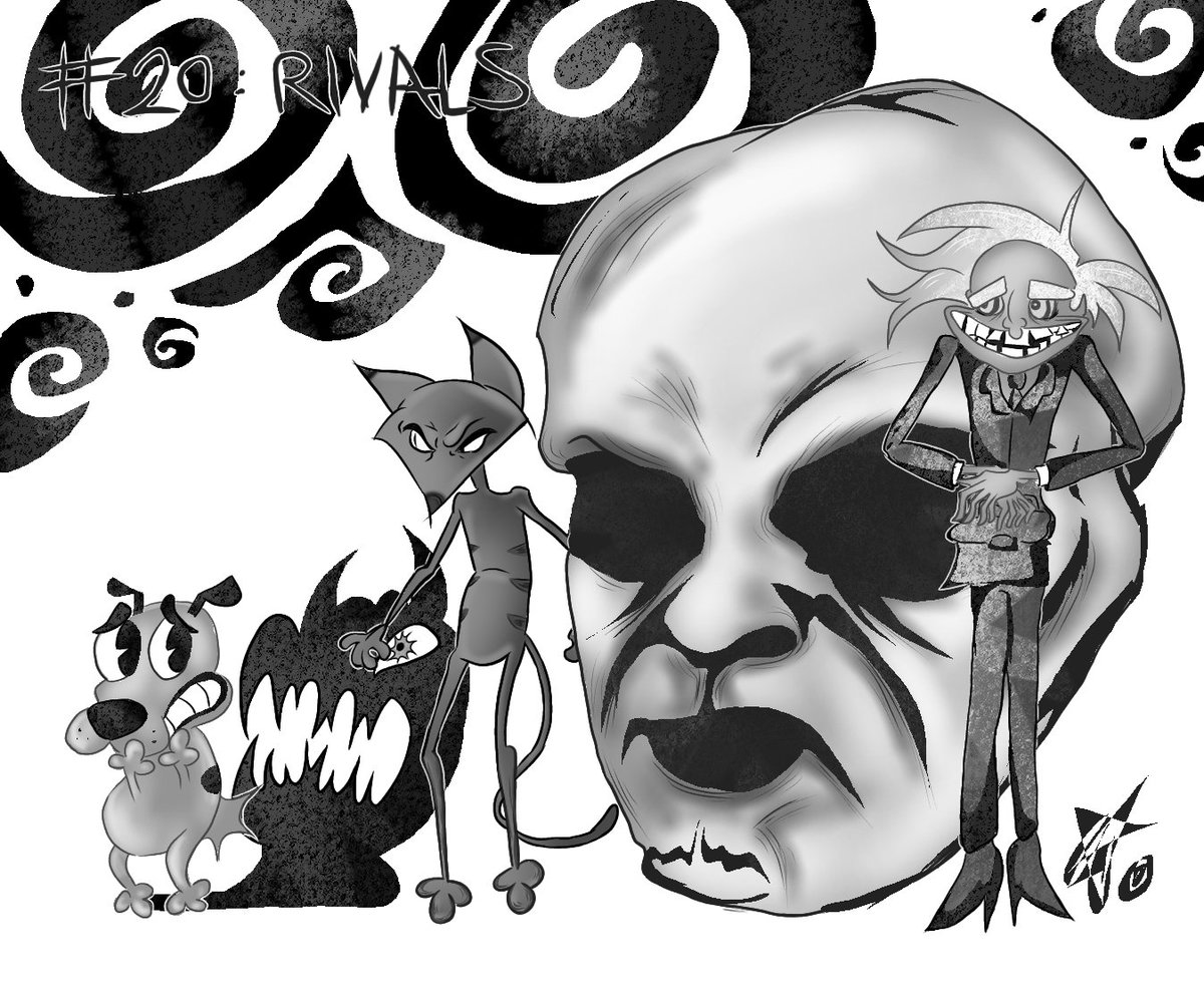 Fantasyink__'s tweet photo. DAY 20 RIVALS
.
.
.
#inktober #day2P #inktober52 #october #rivals #spookymonth #draw #digitalartist #illustration #comicdraw #arcticinktober #timelapse #drawing #digitaldrawing #artmoots #smallartist #courage #couragethecowardlydog #drawinktober #絵を描く
#ホラー #恐怖 #描画 https://t.co/J5QTai2IkZ