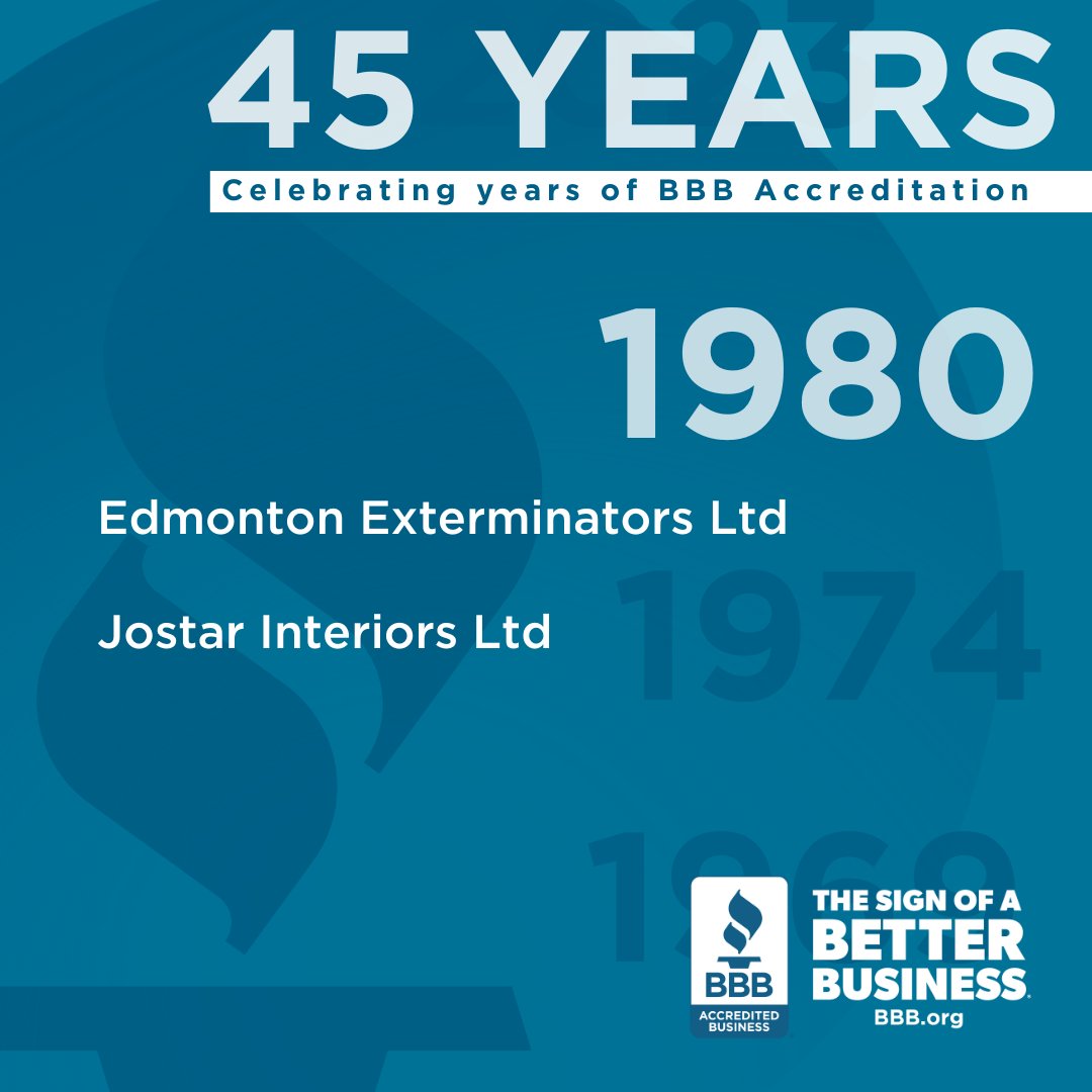 30, 35, 40 and 45 years of BBB Accreditation! Let's celebrate these businesses for their hard work and dedication to integrity and customer trust. 🙌

#BBBAccreditation #BusinessMilestone #TrustworthyBusiness #BBBAlberta #BBB