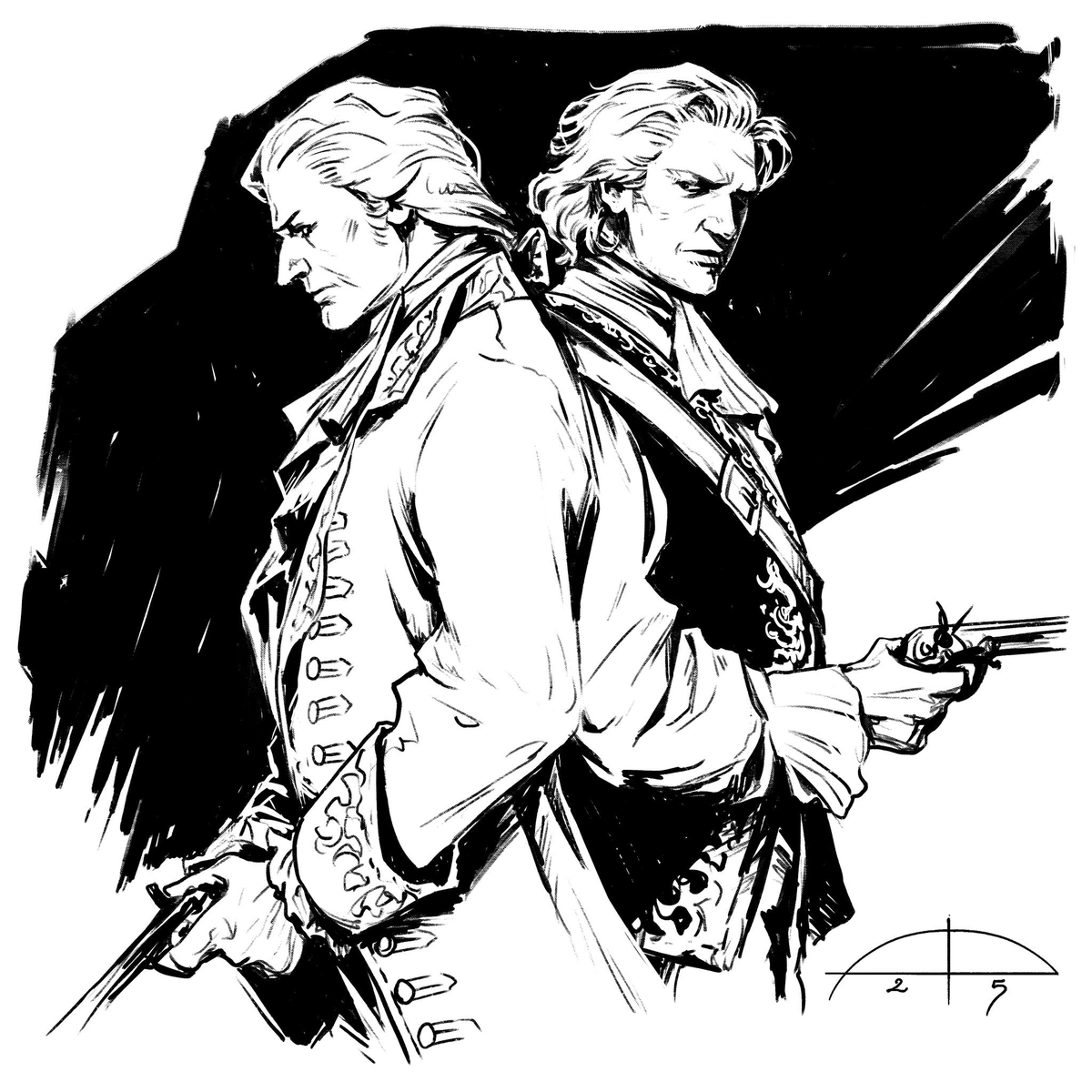 Inktober 2025, day 20: "Rivals". Two fates, one showdown.
#inktober #inktober2025