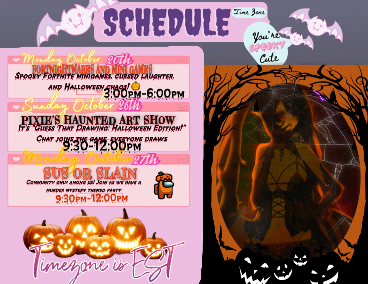 My schedule for the rest of the month ❤️ I’m so excited I’m also open to any collabs