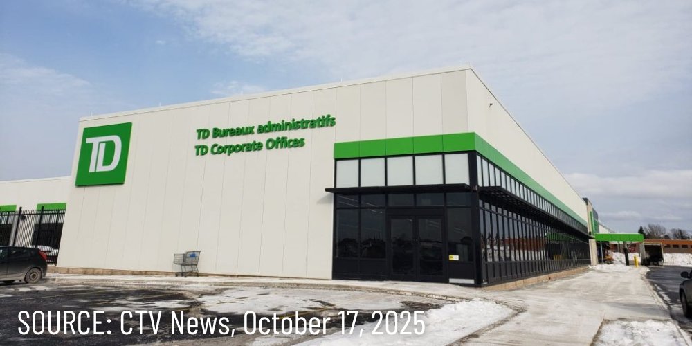 #REPORT: TD Bank announces that they will be closing their call centre in Dieppe, New Brunswick in early 2026, putting nearly 1,000 Canadian jobs in jeopardy.