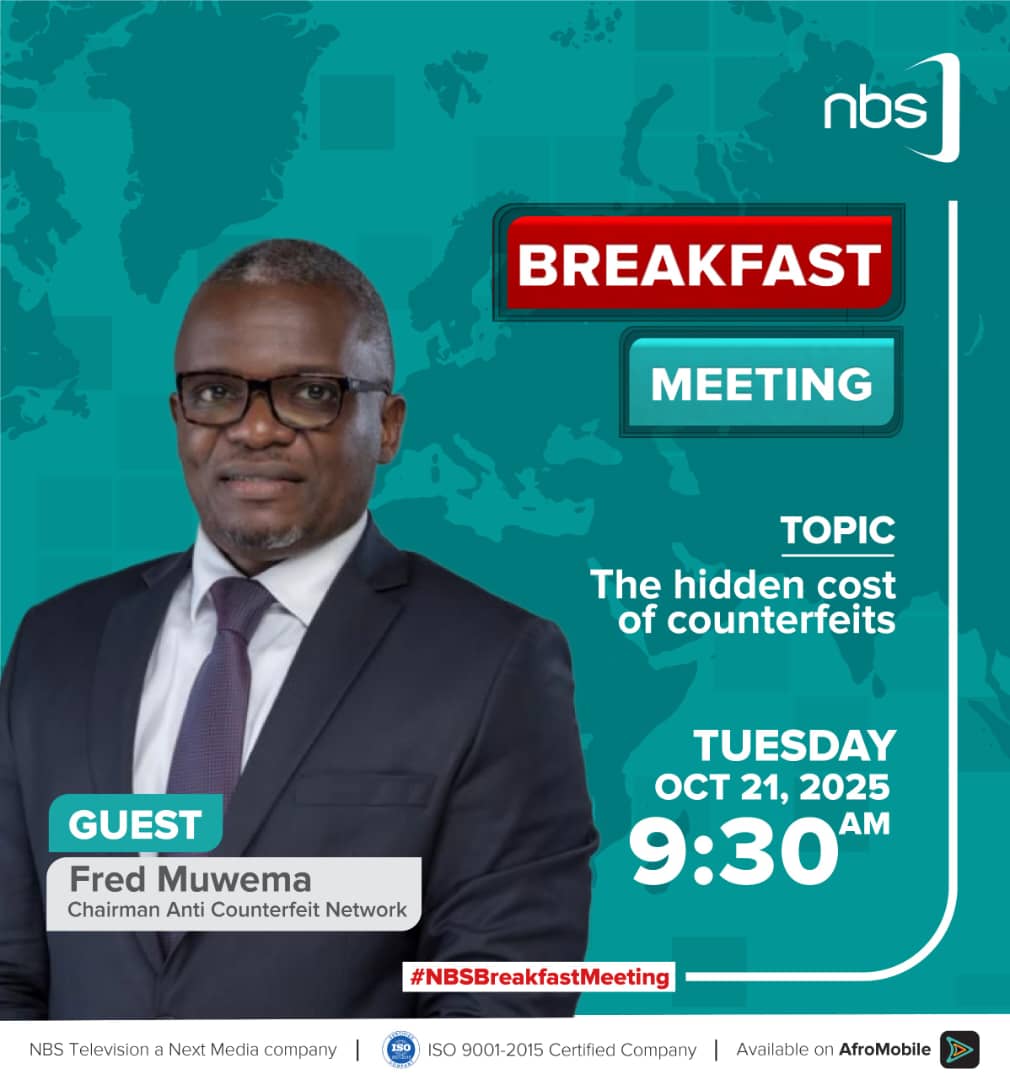 The Hidden Cost of Counterfeits

Counterfeiting doesn’t just harm brands, It endangers lives, undermines innovation, and weakens economies. 

This Tuesday, October 21, 2025 at 9:30 AM, tune in to the NBS Breakfast Meeting as Fred Muwema, Chairman of the <a href="/acnafricaltd/">Anti Counterfeit Network Africa</a>, unpacks the