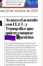 Arreglé el título de Clarín de hoy.