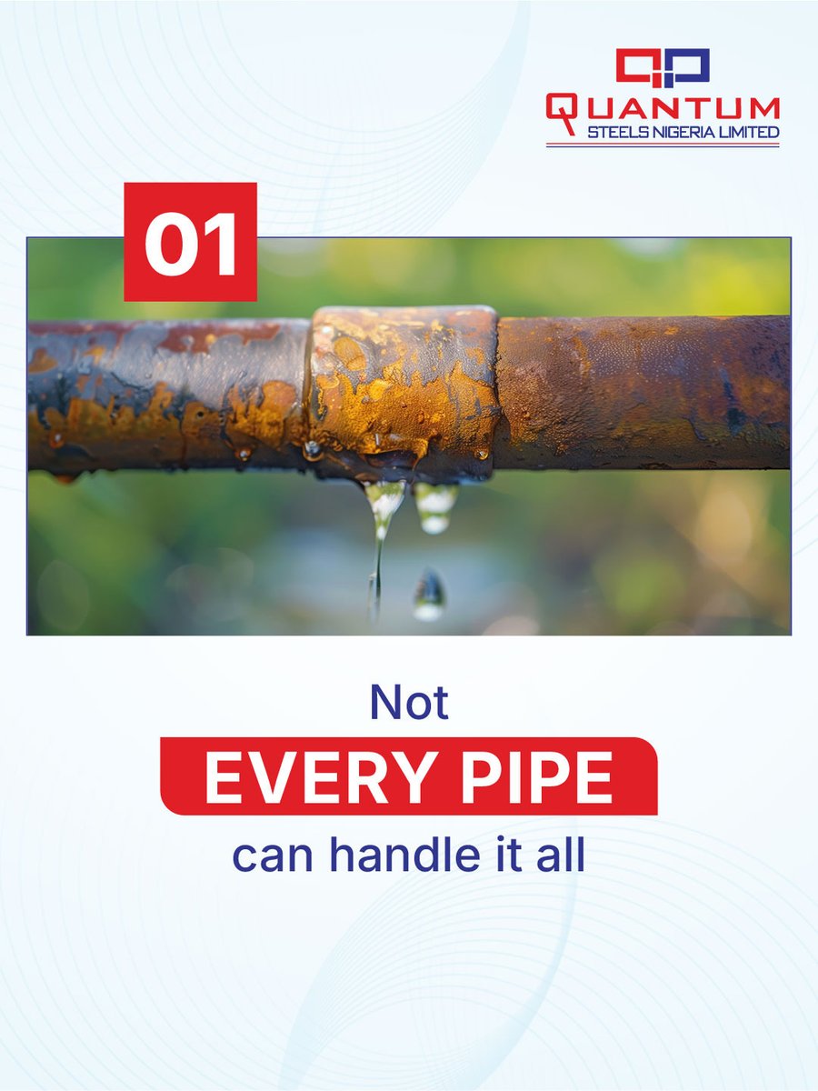 QuantumSteels's tweet image. MS Pipes(Mild Steel Pipes) are the backbone of construction and industry. Strong, versatile, and reliable for plumbing, fabrication, or large builds. Built to last by Quantum Steels.

Contact us: sales1@rinlnig.com 

#QuantumSteels #MSPipes #SteelStrength #BuildingMaterials