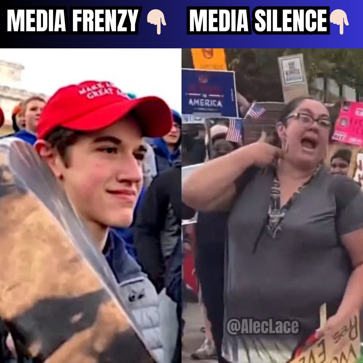 🚨  I’m old enough to remember when the Media had NONSTOP coverage about Nick Sandmann for smirking. 

The same media is now SILENT about Lucy Martinez mocking the assassination of Charlie Kirk