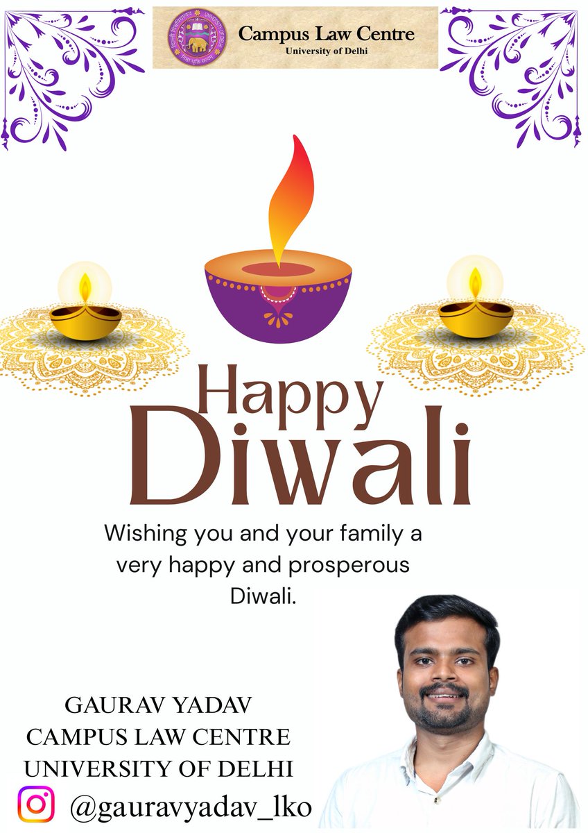 gauravyadav_lk0's tweet image. जलाओ दिए पर रहे ध्यान इतना
अँधेरा धरा पर कहीं रह न जाये।

“हर घर में हो उजाला, हर दिल में हो खुशियां, इस दिवाली रोशन हो आपका संसार और पूरी हो आपकी हर मनोकामना,
आपको एवं आपके परिवार को दीपावली की हार्दिक शुभकामनाएँ 🙏🏻

आपका -

गौरव यादव 
LL.B.छात्र, दिल्ली विश्वविद्यालय