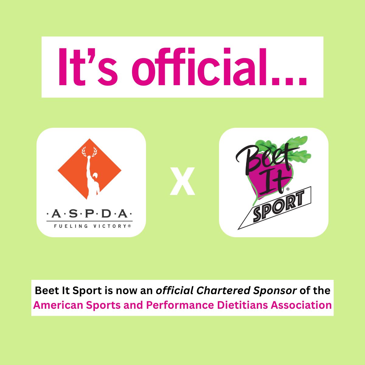 We’ve been supplying top NCAA programs + multiple Major Pro League teams across the U.S. for years

This new partnership with the ASPDA is a fantastic step forward as we continue to support the sports dietitian community + champion science-led, plant-powered performance nutrition