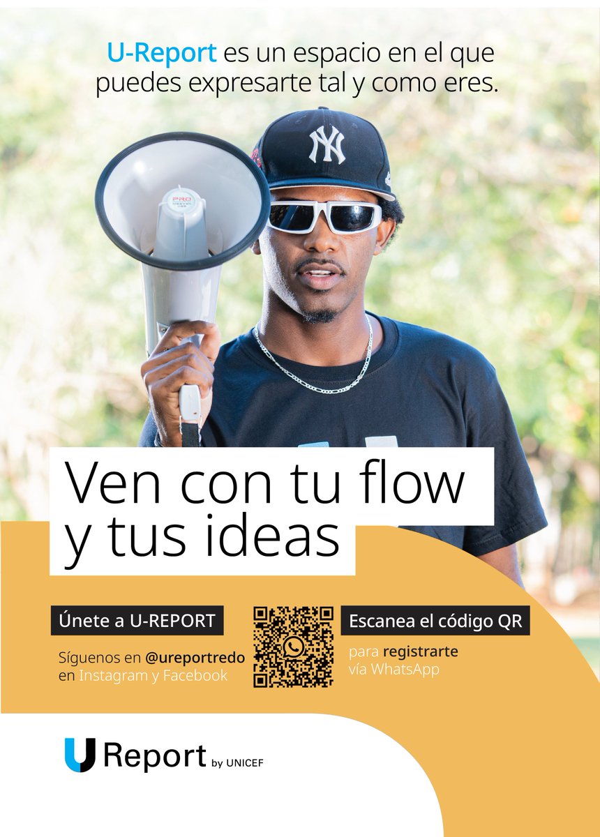Te estamos esperando para escuchar tus grandiosas ideas. Ven con tu esencia, originalidad y personalidad a U-Report República Dominicana, así como lo hizo Osvaldo.

Convertirte en U-Reporter AHORA: wa.me/message/VQITLD…

#UReport #UReportRepublicaDominicana #Participación