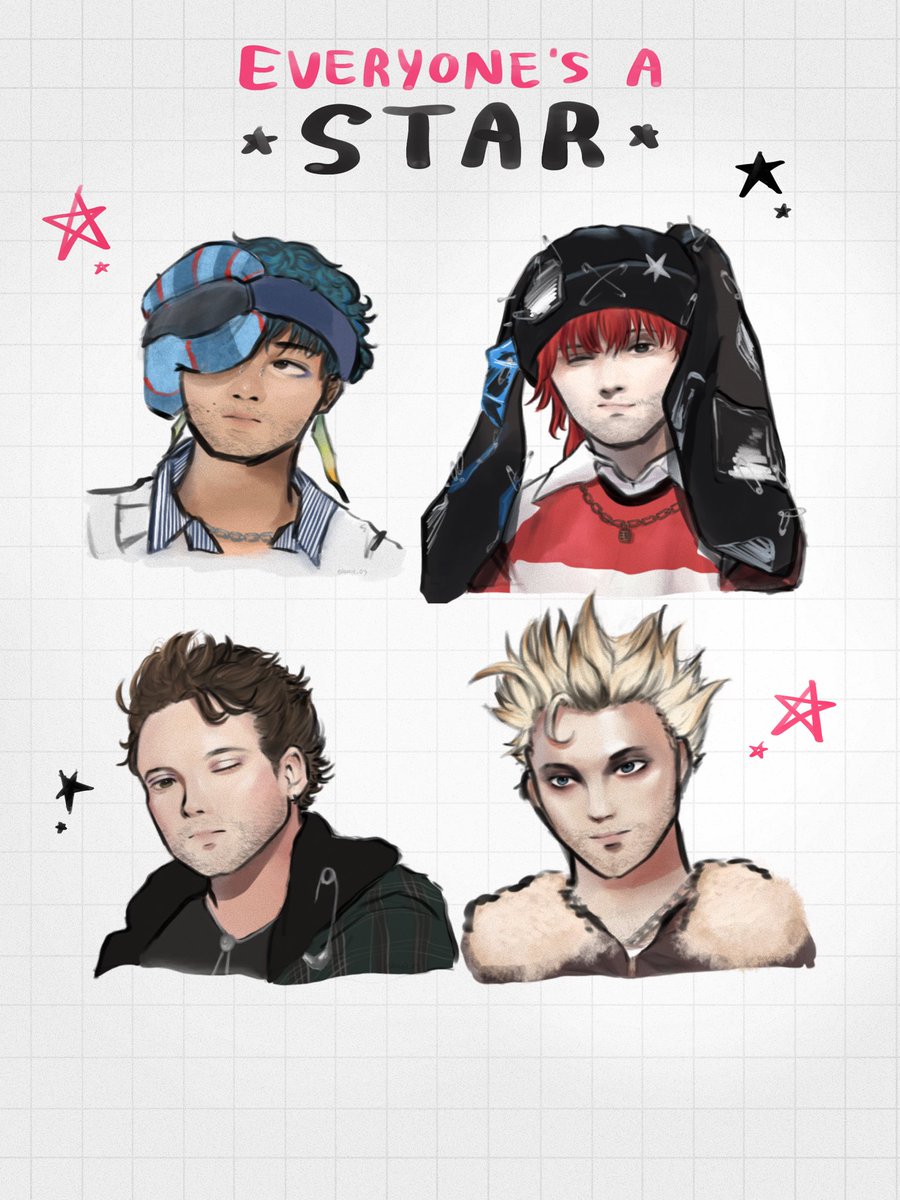 永遠 ia era 🥹 (@eien_ni_03) on Twitter photo Everyone’s a Star ★
It’s your favorite Boyband!
I thoroughly enjoyed making fanart of 5sos and super excited for the album this November!!
<a href="/5SOS/">5 Seconds of Summer</a> <a href="/Ashton5SOS/">Ashton Irwin</a> <a href="/Calum5SOS/">Calum Hood</a> <a href="/Luke5SOS/">Luke Hemmings</a> <a href="/Michael5SOS/">michael clifford</a>
#FavBoybandArt Everyone’s a Star ★
It’s your favorite Boyband!
I thoroughly enjoyed making fanart of 5sos and super excited for the album this November!!
<a href="/5SOS/">5 Seconds of Summer</a> <a href="/Ashton5SOS/">Ashton Irwin</a> <a href="/Calum5SOS/">Calum Hood</a> <a href="/Luke5SOS/">Luke Hemmings</a> <a href="/Michael5SOS/">michael clifford</a>
#FavBoybandArt