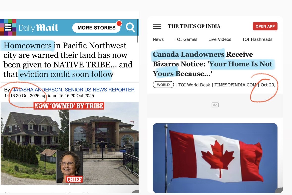 MelissaLMRogers's tweet photo. CANADA 🇨🇦 making global headlines again for telling HOMEOWNERS that THEIR home and land might be in jeopardy following the Cowichan First Nations land claim. Richmond, BC https://t.co/73SBecCUti