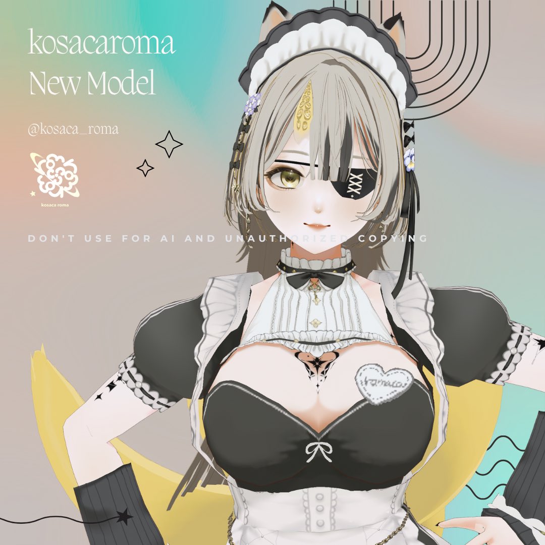 kosaca_roma's tweet photo. 📰  𝐧𝐞𝐰 𝗺𝗼𝗱𝗲𝗹 ☕️

Vroid姿がリニューアルされました⟡.·
今後ともよろしくお願いします^ᴗ.ᴗ^ 
髪型がふたつあるよ〜〜〜🎗️💫🧁

┈┈┈┈┈┈┈┈┈┈ https://t.co/jJT5g3rfN9