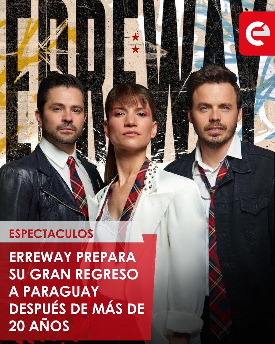 canal_e_py's tweet image. Falta muy poco para el esperado regreso de ERREWAY a Paraguay y el niño interior de mas de uno esta feliz! 🥺🤩

💥 El grupo formado por Camila Bordonaba, Benjamín Rojas y Felipe Colombo se presentará el 15 de noviembre en el Yacht &amp;amp; Golf Club Paraguayo, como parte de su gira…