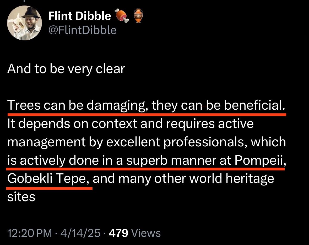 BrightInsight6's tweet image. 🚨FLINT DIBBLE just canceled a debate with me and Dan Richards involving GOBEKLI TEPE
Remember when Flint supported the destructive TREES 🌳 planted on top of those ancient ruins? 🤦🏼♂️
A major broadcaster we all know is creating a new show related to History, and the debate was…