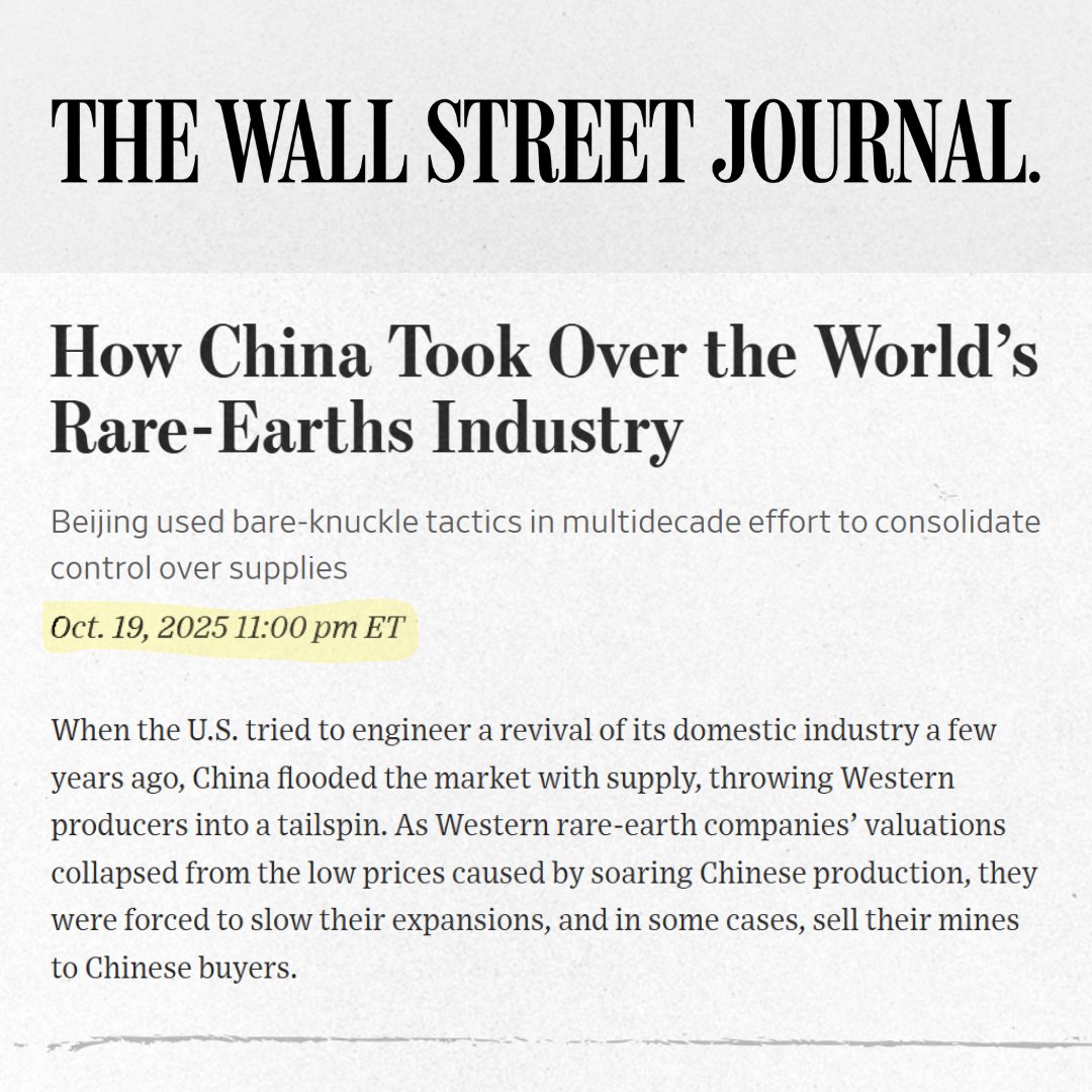 Buying out Biden's Dept. of Energy with paralyzing "green regulations" was part of the #CCP's plan to blunt US growth while trying to dominate the world's rare earths industry. We must mine domestically or we will surrender control of our economy (and country) to China for the