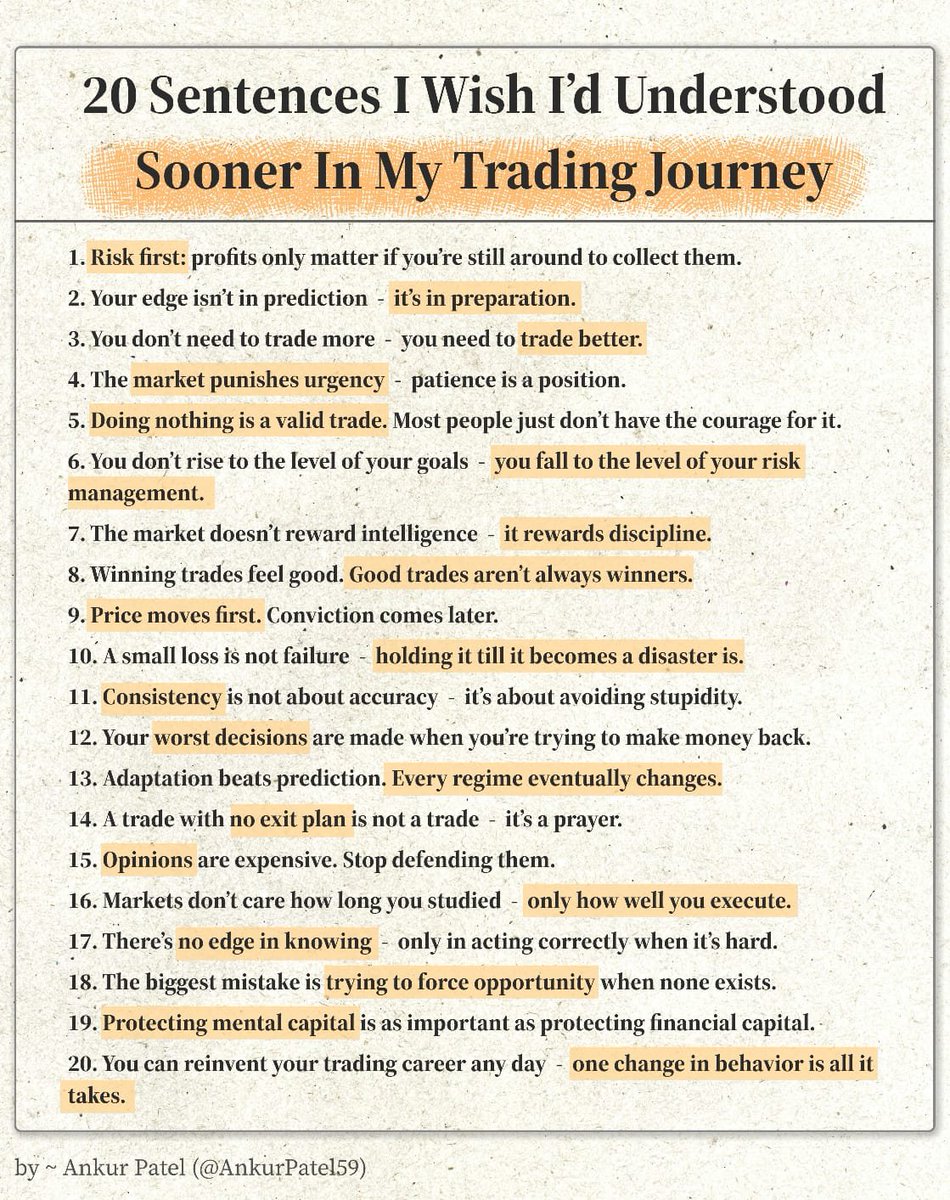20 Sentences I Wish I’d Understood Sooner In My Trading Journey.