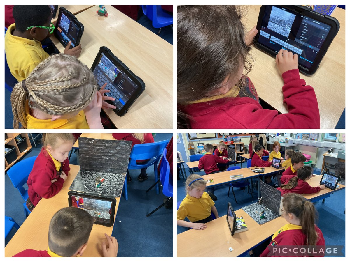 MissCStJames's tweet photo. We used iMotion and iMovie to create our animation films. We have added titles and sound effects to our movies. You can read our descriptive writing on our blog. https://t.co/XUnNp93nrX @StJamesYear4 @StJamesChorley https://t.co/L4IQAXcaWl