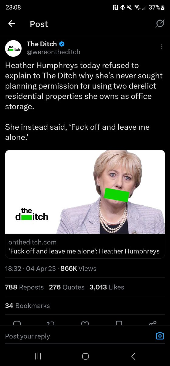 whispering01's tweet photo. @FineGaelBrux I think your candidate was far more arrogant &amp; rude. #NotMyPresident #FuckFineGael #ResignHarris #HealthCrisis #HousingCrisis #CHIScandal #ScoliosisScandal #BogusSelfEmployment #BikeShed #SecurityHut #WeDeserveBetter https://t.co/mDJ3E0l0Tu