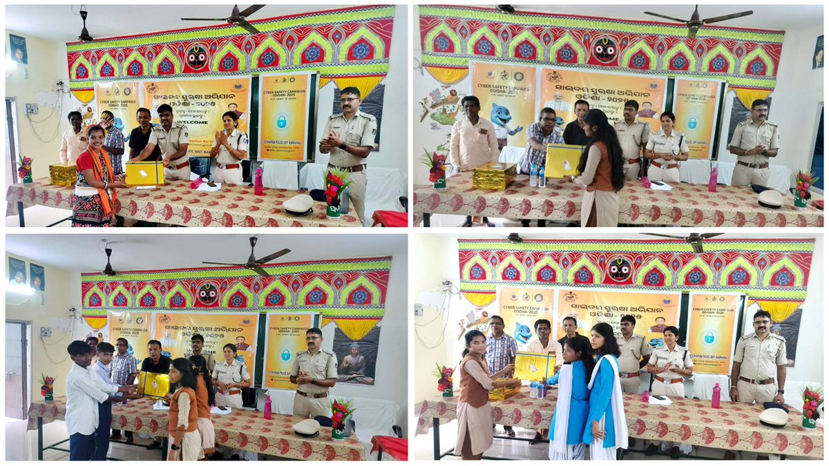 spkandhamala's tweet photo. Today on 20.10.2025 Cyber Safety awareness programs were conducted in #Gochhapada at the Govt High School, Market and Hata area. Students, teachers, senior citizens and the public actively participated.
Activities included an awareness speech, spot quiz, and distribution of informative leaflets. The Cyber Rath is also visiting various GP HQs of Gochhapada PS to maximize outreach.
#CyberSafeOdisha #StaySafeOnline
@DGPOdisha @odisha_police @cybercopodisha @igpsr