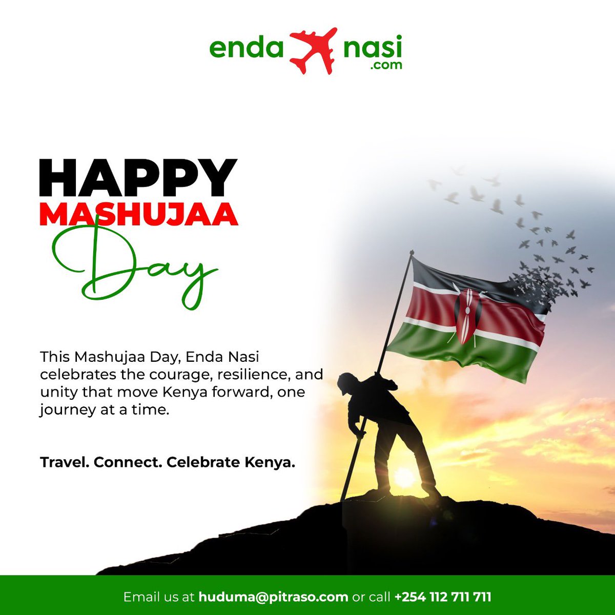 endanasi's tweet photo. This Mashujaa Day, we honor the courage and resilience that move Kenya forward. 🌍
Travel. Connect. Celebrate Kenya.
#MashujaaDay #EndaNasi #TravelKenya #ExploreKenya #KenyanHeroes https://t.co/NB4L0fZl51