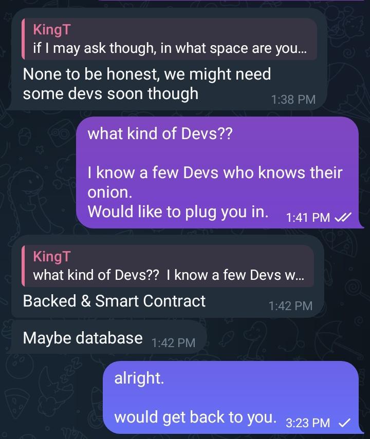 KingsleyofWeb3's tweet image. &lt; HIRING &gt; 🧑🏼💻🧑🏼💻🧑🏼🔧
A founder needs devs good in shipping and BUIDLing.
Requirements: As shown in the image :)
DM if you meet the requirement.
You don't need to like, repost or tag your entire family. 😂