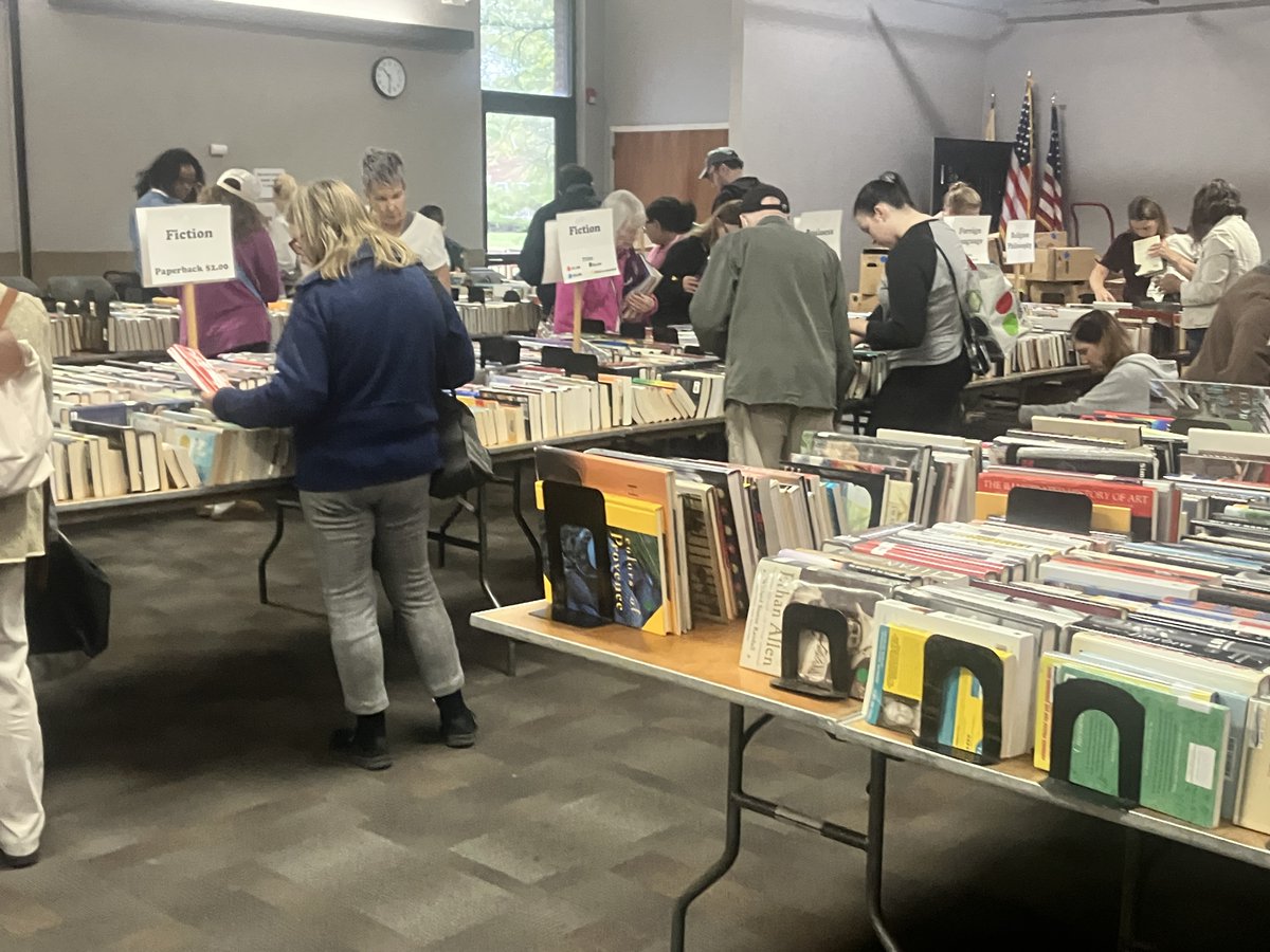 WOW!!! The weeklong 50th Annual Friends of the Library Book and Media Sale is off to an amazing start!! Today's hours are until 9:00 pm! See you soon!