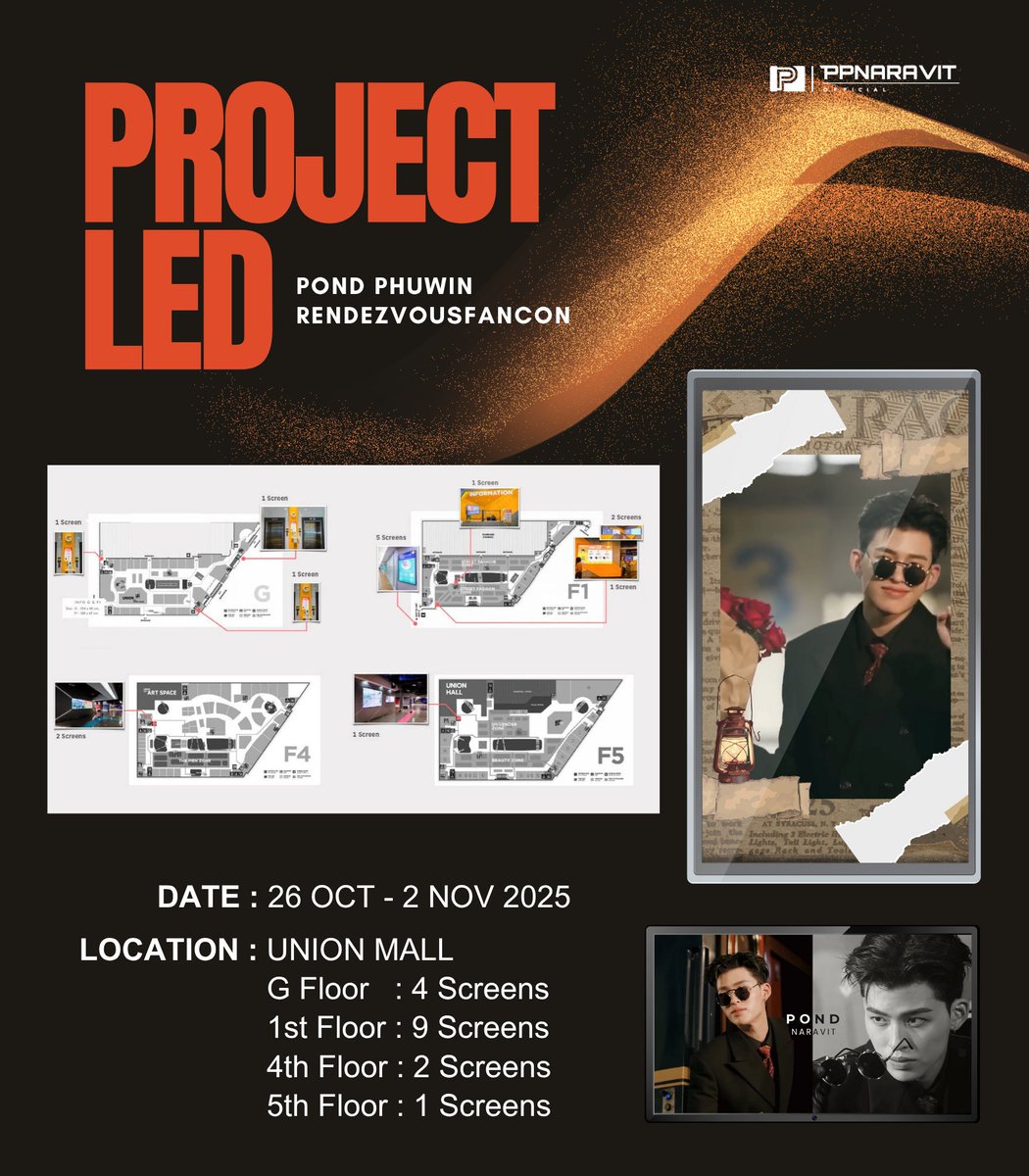 ppnaravit_home's tweet image. 🚂 Project for @ppnaravit In #PondPhuwinFancon ✨
1️⃣ STICKER ON Skywalk1 Wall
📆 20 OCT 2025 - 02 NOV 2025
2️⃣ All Digital Media In Union Mall
📆 26 OCT 2025 - 02 NOV 2025
3️⃣ Special Project.......Coming soon!!
#ppnaravit