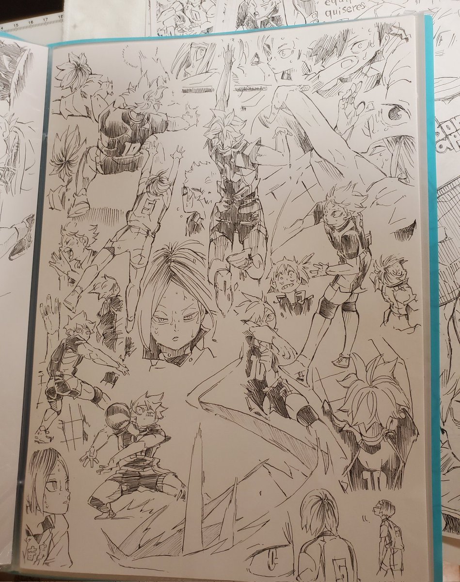 ELECTRO_RING's tweet image. 高校生の時にやってた「ハイキュー‼︎」の模写
A4のコピー用紙に気に入ったコマをひたすら模写するという脳筋練習、、これがプラスに働いたかはよく分かりませんがこの熱を失わないように頑張ろうと思いました!(たぶん再掲です。すみません🙇)