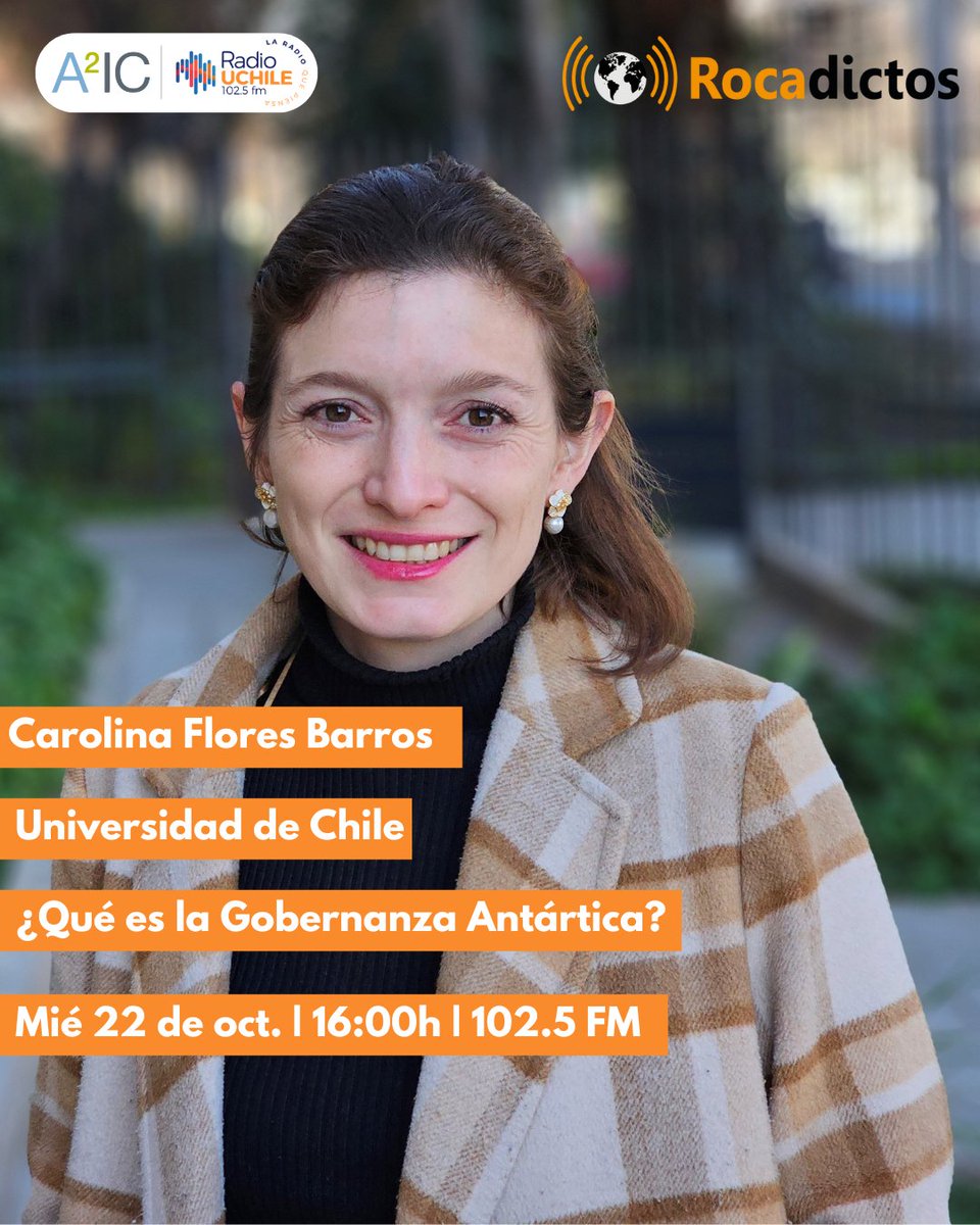 🔴 MIÉRCOLES: En #ROCADICTOS queremos que la Antártica siga siendo un territorio de cooperación. Para hablar sobre gobernanza en el Continente Blanco, invitamos a Carolina Flores (<a href="/derechouchile/">Facultad de Derecho</a>). ¡Sintoniza nuestro programa!

🗓️22/10
⏰16:00h
🎙️102.5 FM
➡️radio.uchile.cl