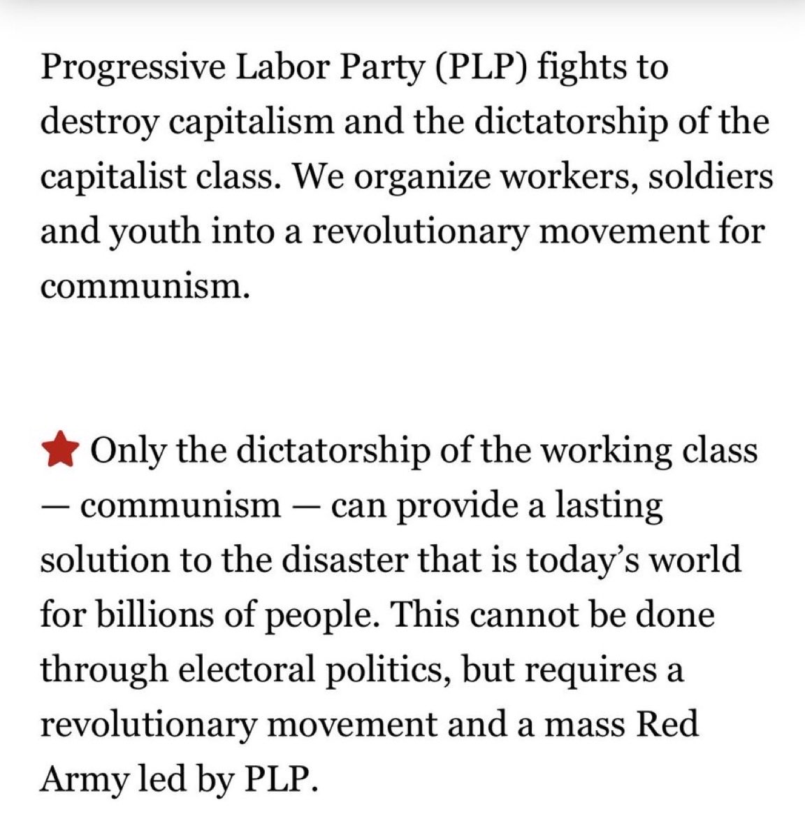 jammles9's tweet photo. @Rightanglenews He is the Progressive Labor Party. They are an offshoot of the US Communist Party. 

They believe in a revolutionary movement against Trump. 

Dangerous group. https://t.co/sUgkJGyHN5