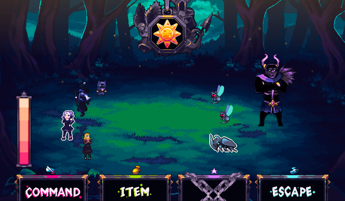 MythicalVoids's tweet image. Battle scene from my game 💜
#pixelart #gamedev