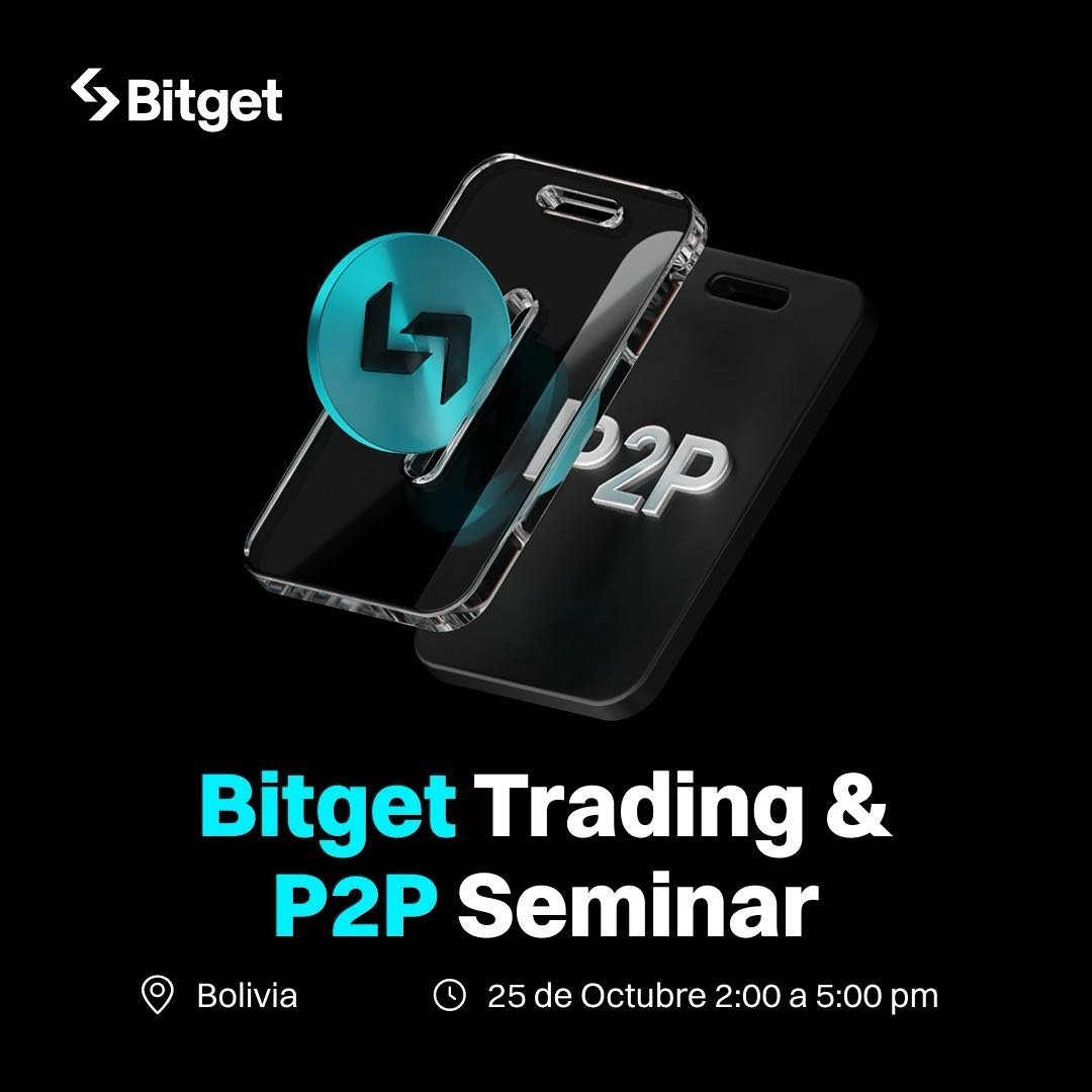 ¡Bitget llega por primera vez a Bolivia! 🇧🇴 

Prepárate para vivir una experiencia única en el primer seminario oficial de Bitget en el país

👉 Reserva tu lugar YA: luma.com/gmhy97qm 

- Aprende directamente de nuestros líderes regionales 
- Domina el comercio P2P como un