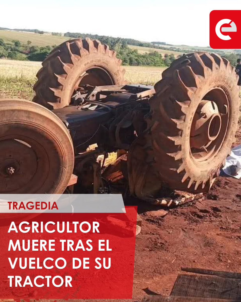 canal_e_py's tweet image. 🚨🚜 Un fatal accidente se registró en la tarde del domingo en la zona de Edelira, km 65, donde un agricultor perdió la vida tras el vuelco de su tractor.

👉 La víctima fue identificada como Daniel Kressin Chilupa, de 36 años, residente en la misma localidad. Según el informe…