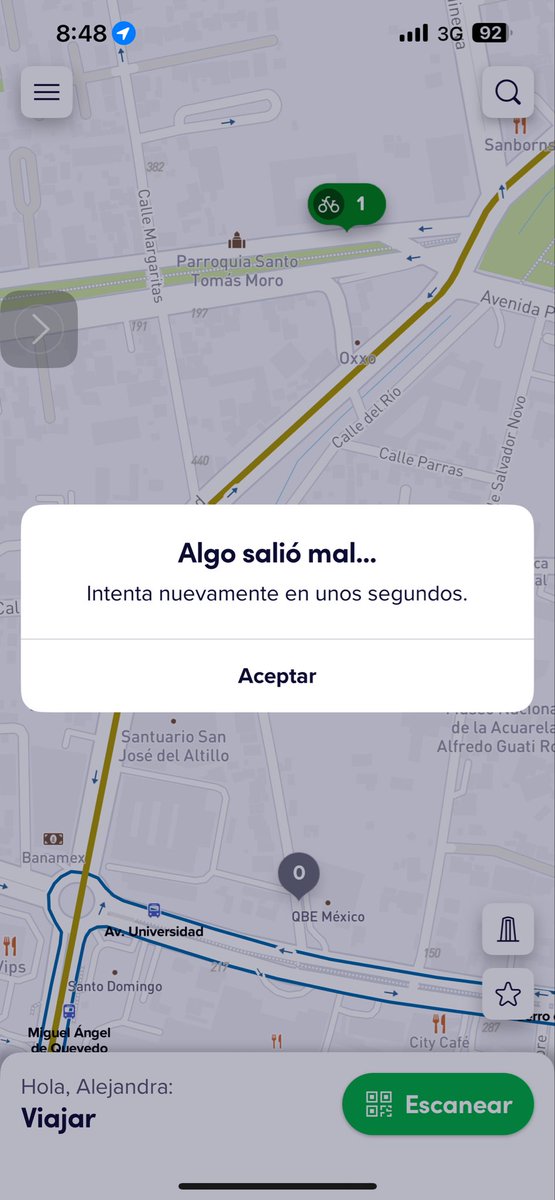 Lunes de son menos de las 9 am y las cicloestaciones de <a href="/ecobici/">ECOBICI CDMX</a> no funcionan.
 
10 minutos perdidos en mi plan llegar a tiempo, para que no hagan ni un aviso. 

Mal ahi, <a href="/ecobici/">ECOBICI CDMX</a> 

Algo salió mal en muchas bicicletas.