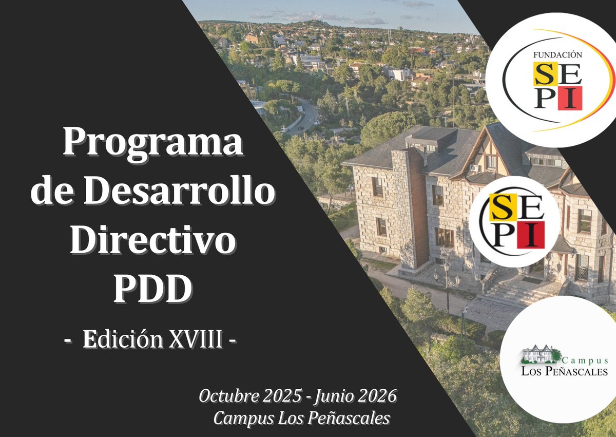 Este miércoles inauguramos en #CampusLosPeñascales la XVIII edición del Programa de Desarrollo Directivo (PDD), una formación orientada a fortalecer el talento directivo y a impulsar un liderazgo comprometido con el servicio público.

#FundaciónSEPI #SEPItalentopúblico #GrupoSEPI