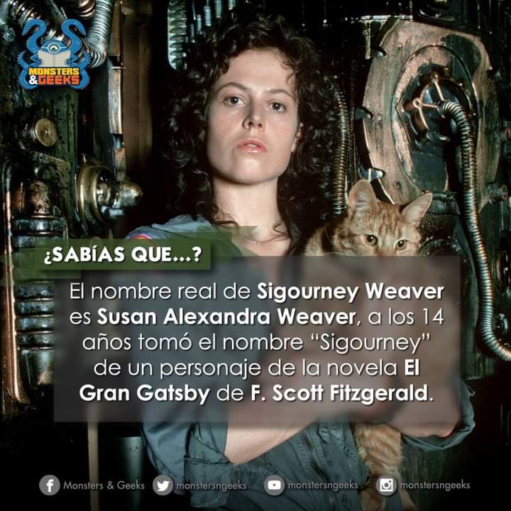 monstersngeeks's tweet image. #SabiasQue #SigourneyWeaver