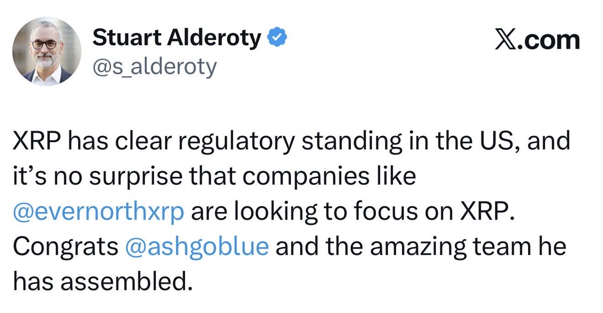 🚨BREAKING: <a href="/Ripple/">Ripple</a> lawyer - Stuart Alderoty says: “#XRP has clear regulatory standing in the US!” 🇺🇸🗽