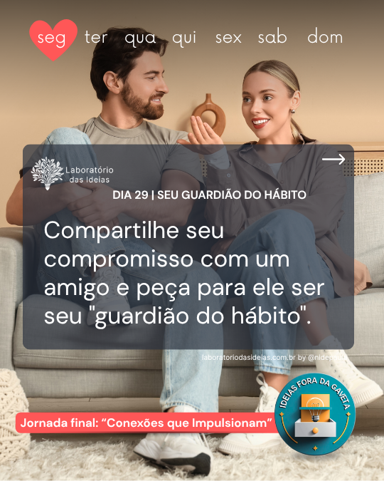 nidepaula's tweet photo. 📌 Segunda-feira | Dia 29: Seu Guardião do Hábito
Compromisso compartilhado = responsabilidade saudável. Sozinho você vai rápido, junto você vai longe. Peça para alguém ser seu "guardião do hábito" <<  https://t.co/aMMaQ9rkzj >>
#compromisso #habitos #networking #gestaodeequipes https://t.co/QgbRKwpeXK