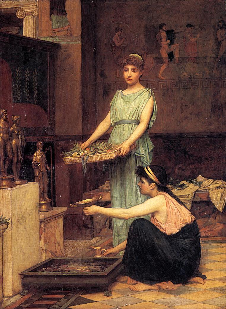ArtGuide_db's tweet image. John William Waterhouse
The Household Gods, 1880