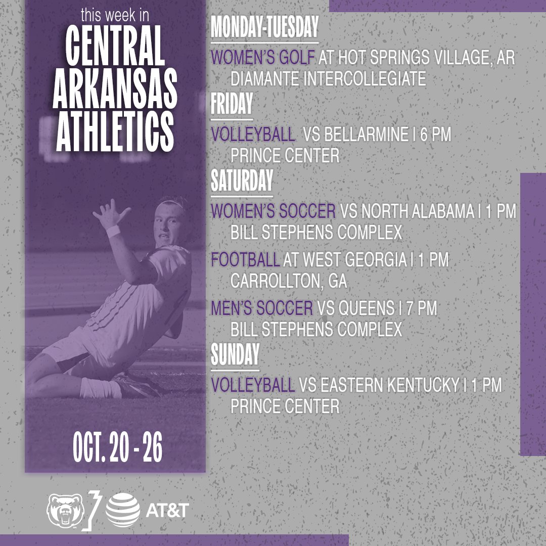 We hope you recharged from Fall Break, Bears! We're hitting the ground running for the rest of the semester!

This week in Athletics is presented by <a href="/ATT/">AT&T</a>!

#BearClawsUp