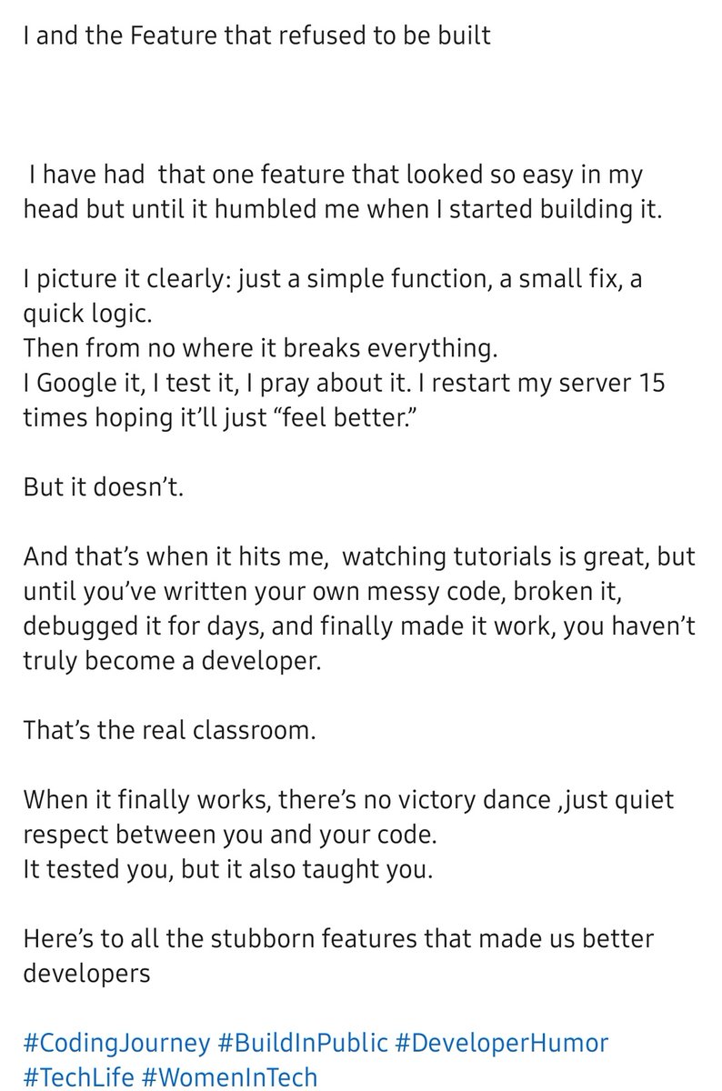 xanrita's tweet image. On another episode of my journey as a developer, we are building for real problems.
#viral #developer #programminglanguages #JavaScript #code #coding #journey