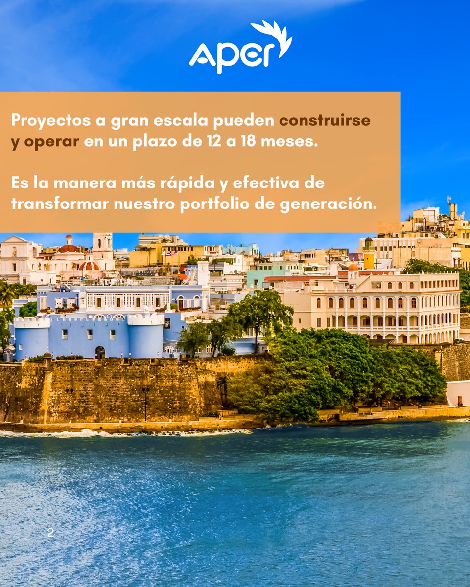 AperPr's tweet photo. ⏱️ Proyectos a gran escala pueden construirse y operar en 12 a 18 meses.

Es la manera más rápida y efectiva de transformar nuestro portafolio de generación.

#AcciónYa #EnergíaLimpia #APER https://t.co/4fgaWXeZ5K