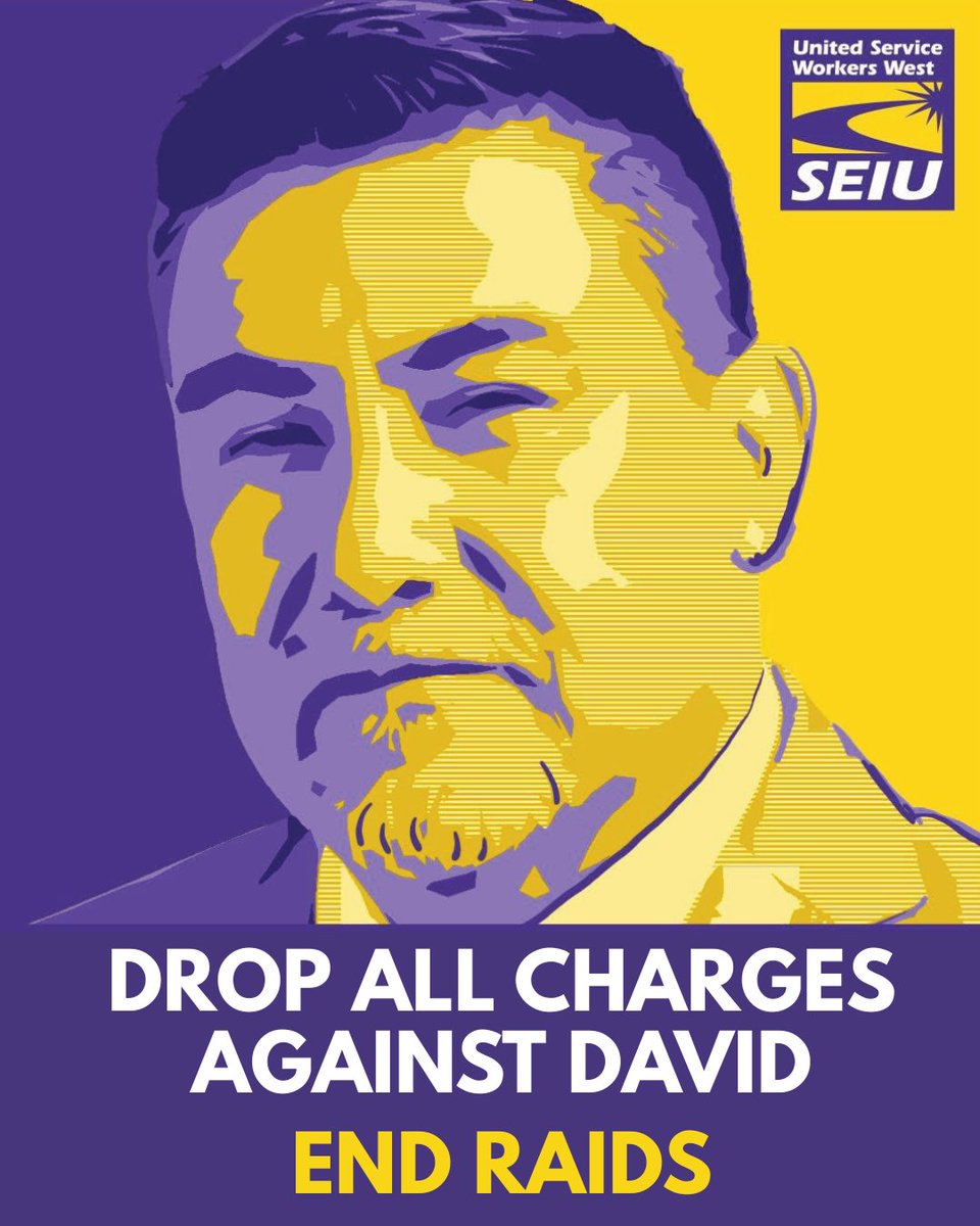 Four months ago, <a href="/seiuusww/">SEIU USWW</a> president David Huerta was violently arrested while peacefully exercising his constitutional rights at an LA ICE raid.

Now he faces unjust charges. Speaking out is NOT a crime. We stand with David and will fight until every family is safe. #EndRaids