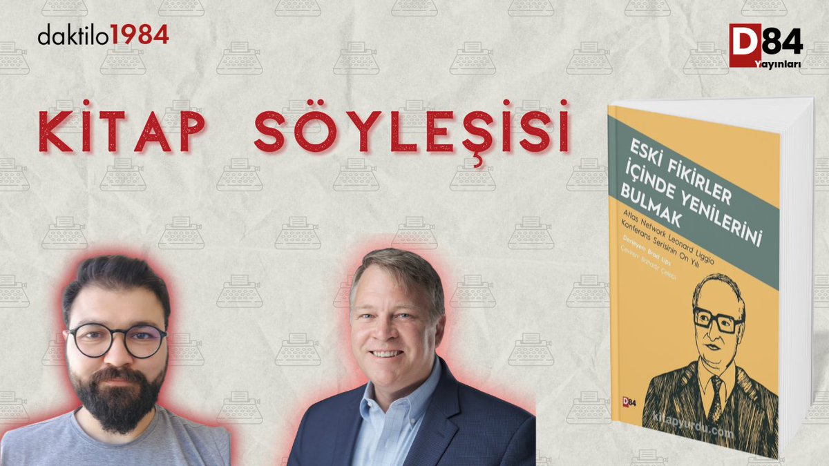 📚 <a href="/d84yay/">D84 Yayınları</a>'ın yeni kitabı "Eski Fikirler İçinde Yenilerini Bulmak" raflarda!

🗨️ Çevirmen Dr. Bahadır Çelebi (<a href="/Bahadircelebi7K/">Bahadır Çelebi</a>), kitabın yazarı Brad Lips (<a href="/bradlips/">Brad Lips</a>) ile Leonard Liggio ve Eski Fikirler İçinde Yenilerini Bulmak kitabı üzerine konuşuyor.

👇youtu.be/d7-SJmwEROM