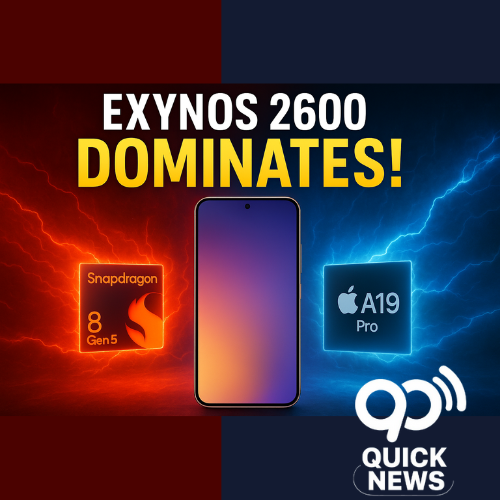 quicknewspak's tweet photo. Samsung is back with a bang! The upcoming Exynos 2600 is rumored to crush both Snapdragon 8 Gen 5 and Apple A19 Pro in performance! 
👉Read the full details here: 
https://t.co/2muVLkn7LE
#Samsung #Exynos2600 #GalaxyS26 #TechNews #Smartphones #AppleA19Pro #SamsungPakistan https://t.co/vrZ5qWz4u0