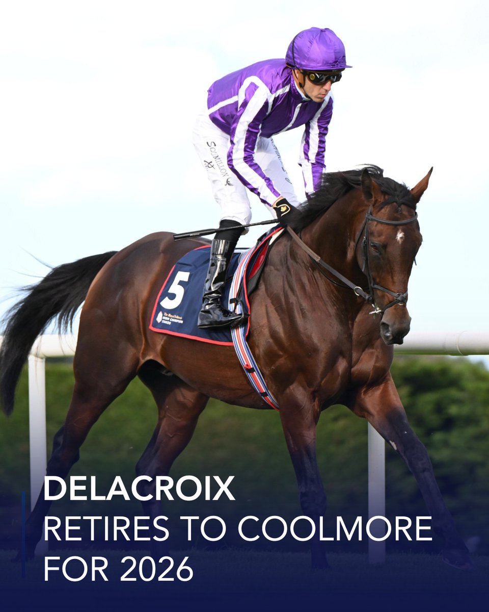 Gr.1 Eclipse and Gr.1 Irish Champion Stakes winner DELACROIX has now retired from racing and will stand at Coolmore for the coming season.

🔗Read more here: bit.ly/3WM0GvH

#CoolmoreSires #HomeOfChampions